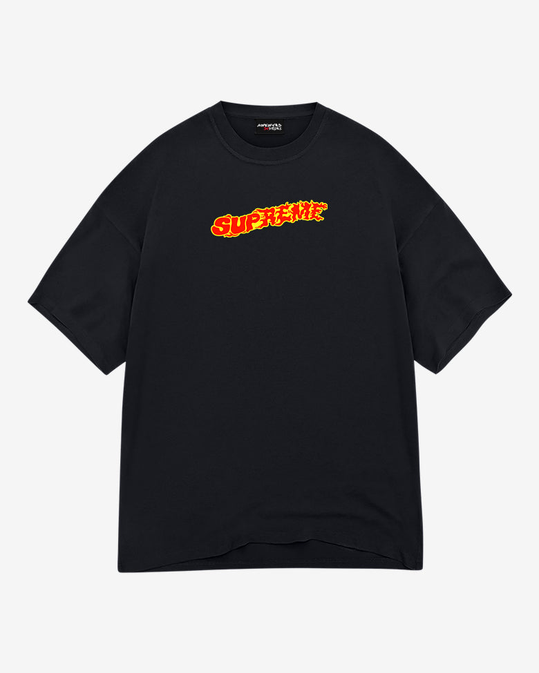 Supreme fronts tee black online